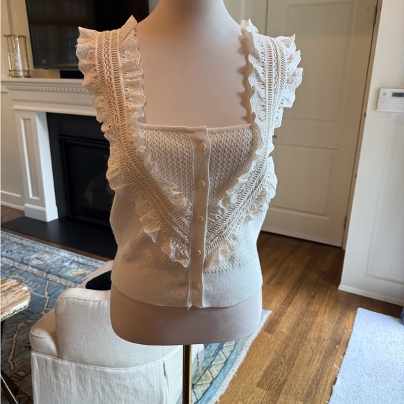 Pilcro For Anthropologie Women’s Crafted Bib Sweater Tank - Picture 2 of 11